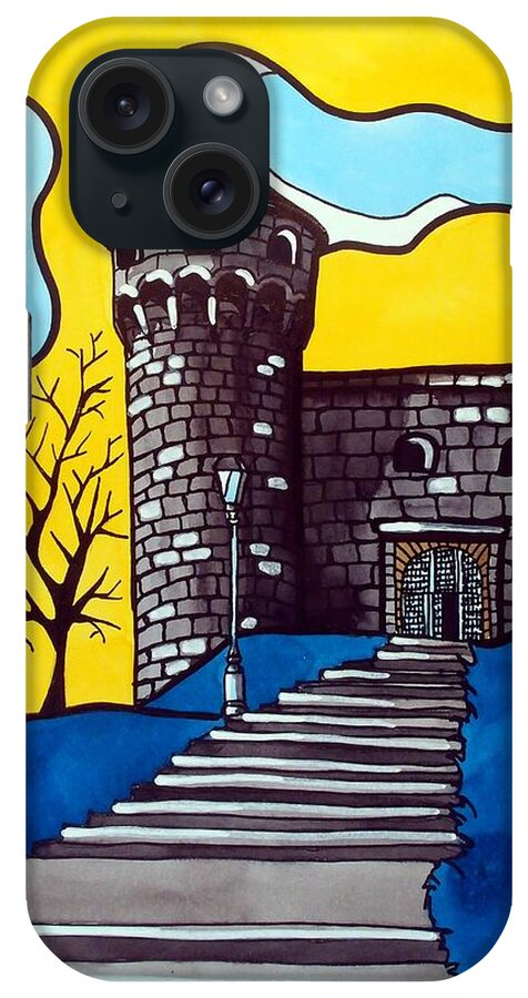 Castle iPhone Case featuring the painting Medieval Bastion - Mace Tower of Buda Castle Hungary by Dora Hathazi Mendes by Dora Hathazi Mendes