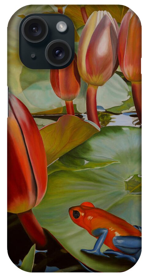 Lily Pad iPhone Case featuring the painting Meditation by Thu Nguyen