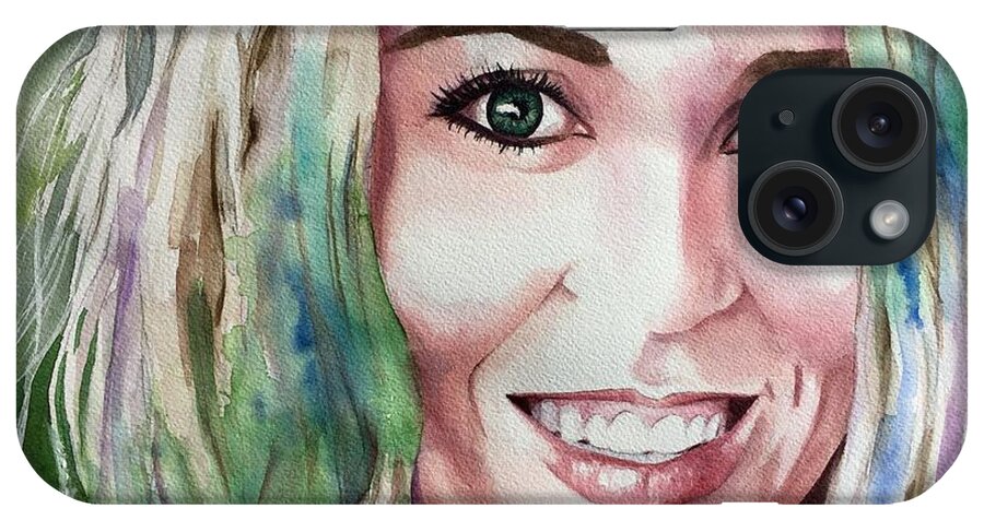 Blonde iPhone Case featuring the painting Meka by Michal Madison