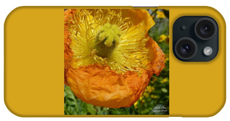 Flower Photograph iPhone Case featuring the photograph Mellow Yellow - signed by Michele Penn
