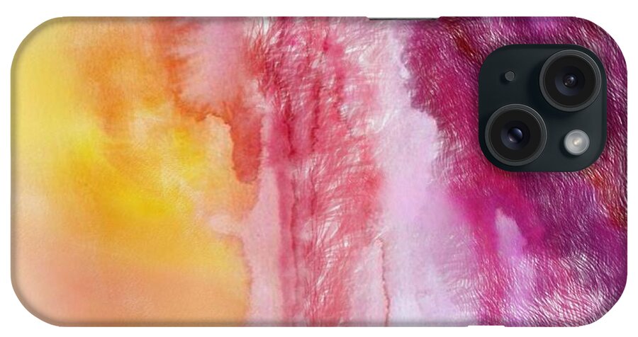 Abstract iPhone Case featuring the painting Melting by Mark Taylor