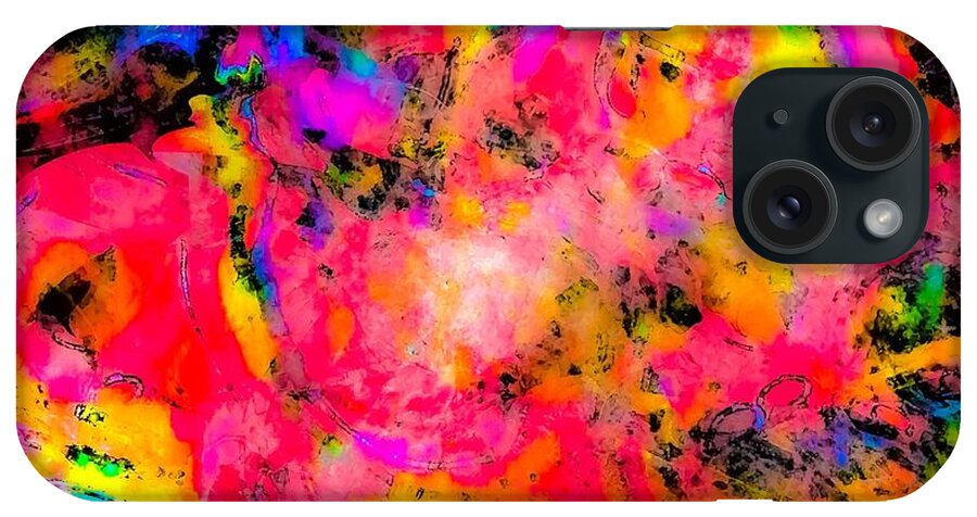 Abstract iPhone Case featuring the digital art Melting Popsicles by Abbie Loyd Kern