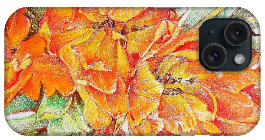 Spring iPhone Case featuring the drawing Memories of Spring by K M Pawelec