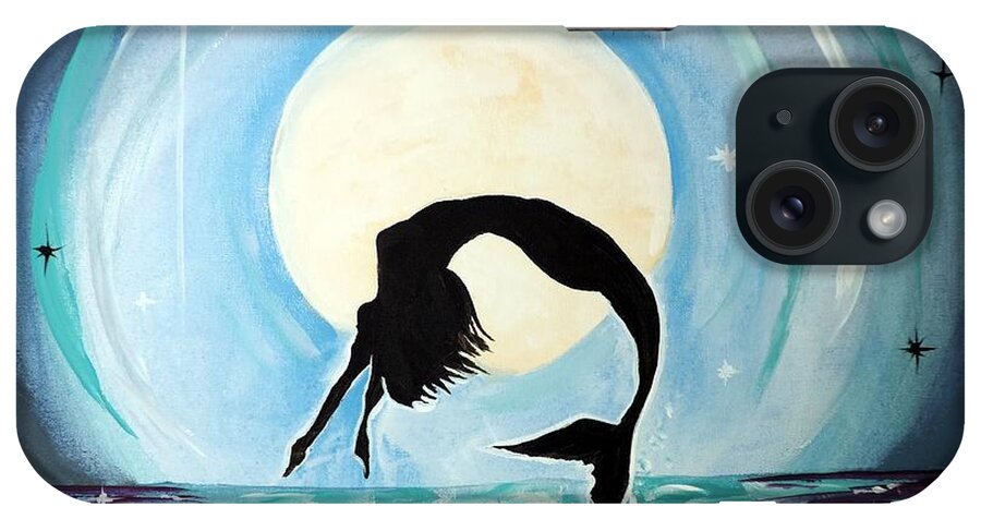 Mermaid iPhone Case featuring the painting Mermaid by Tom Riggs