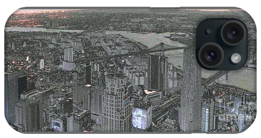 Abstract iPhone Case featuring the digital art Metropolis by Scott Evers