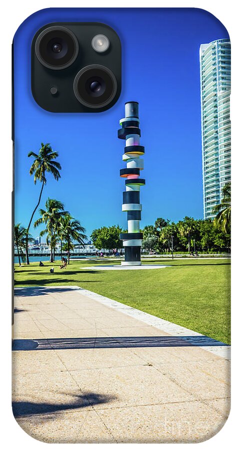 Beach iPhone Case featuring the photograph South Pointe Park in Miami Beach 4497 by Carlos Diaz