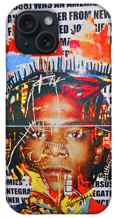 Michel Basquiat Wall Art iPhone Case featuring the photograph Michel Basquiat by Joan Reese