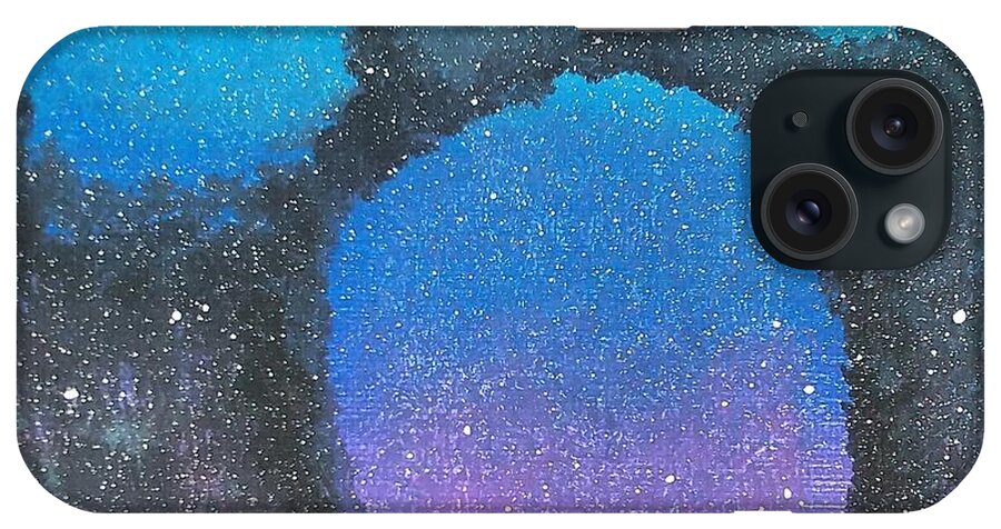 Space iPhone Case featuring the painting Mickey Way Galaxy by Vale Anoa'i