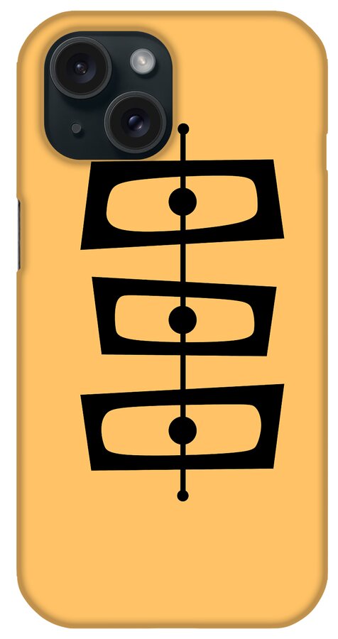 Mid Century Modern iPhone Case featuring the digital art Mid Century Shapes 1 by Donna Mibus