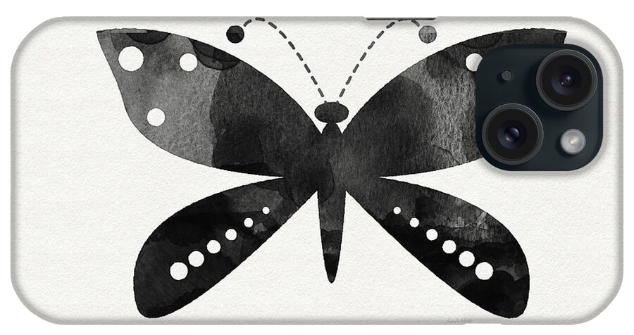 Butterfly iPhone Case featuring the painting Midnight Butterfly 4- Art by Linda Woods by Linda Woods
