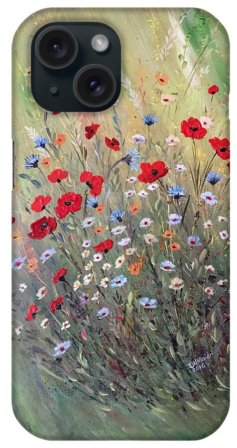 Poppies Painting iPhone Case featuring the painting Midsummer Poppies by Dorothy Maier