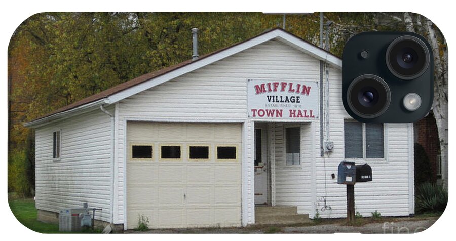 Photography iPhone Case featuring the photograph Mifflin Town Hall by Kathie Chicoine