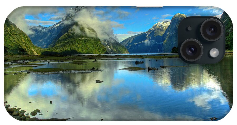 Milford Sound iPhone Case featuring the photograph Milford Sound by Peter Kennett