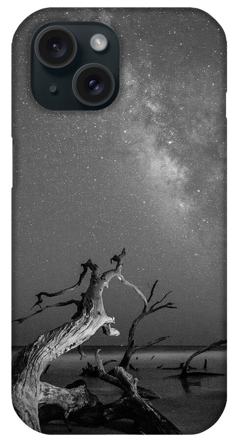 Milky Way iPhone Case featuring the photograph Milky Way in Monochrome by Ray Silva