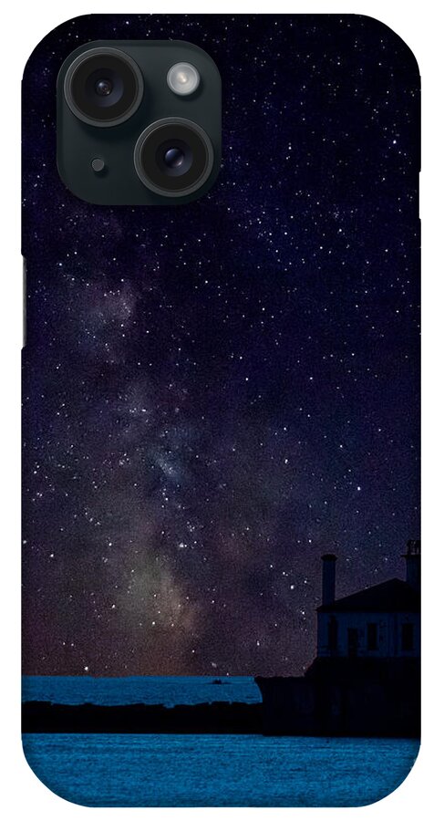 Art iPhone Case featuring the photograph Milky Way Lighthouse by Phil Spitze