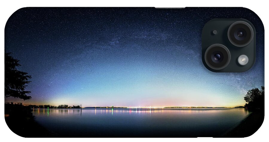 Bainbridge Is. iPhone Case featuring the photograph Milky Way over Seattle by Yoshiki Nakamura