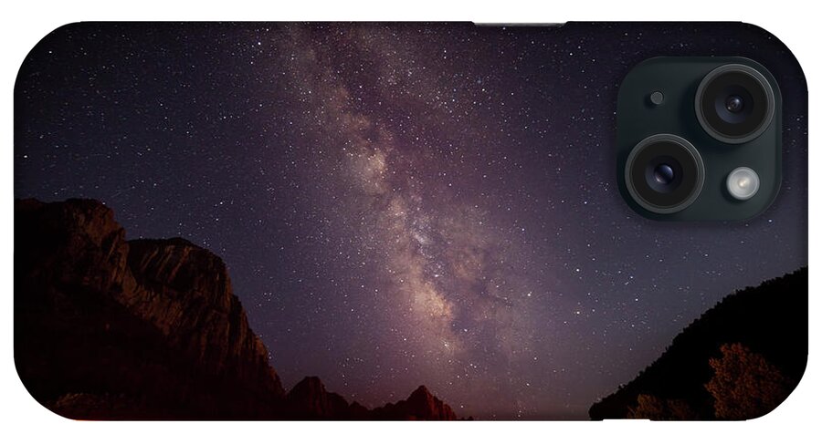 Night iPhone Case featuring the photograph Milkyway over the Higway by David Watkins