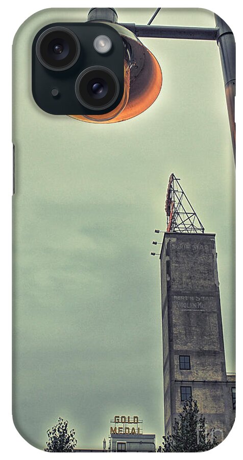 Minneapolis iPhone Case featuring the photograph Mill District Lamplight by Becqi Sherman