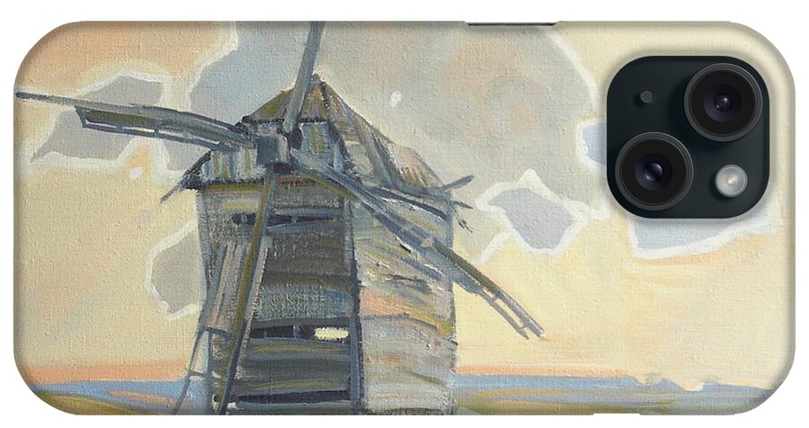 Oil iPhone Case featuring the painting Mill by Sergey Ignatenko
