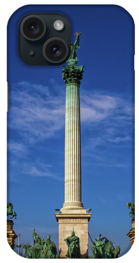 Famous iPhone Case featuring the photograph Millennium Monument on the Heroes' Square or Hosok Tere, Budapes by Elenarts - Elena Duvernay photo