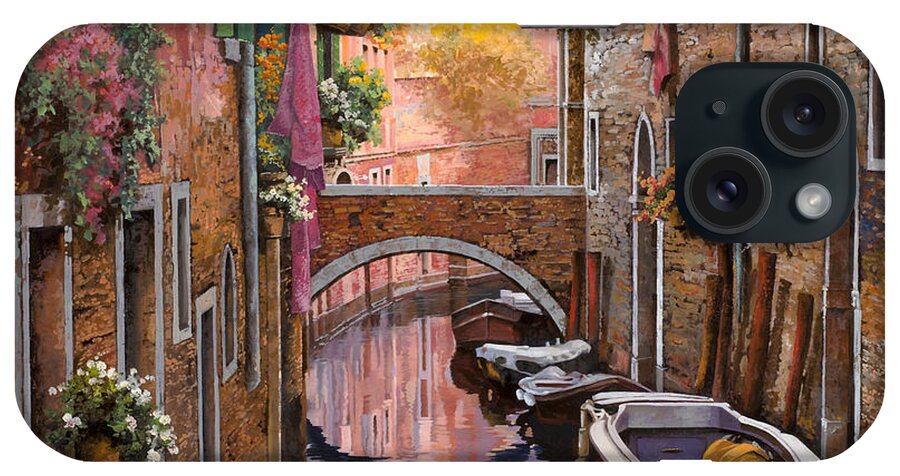Venice iPhone Case featuring the painting Mimosa Sui Canali by Guido Borelli