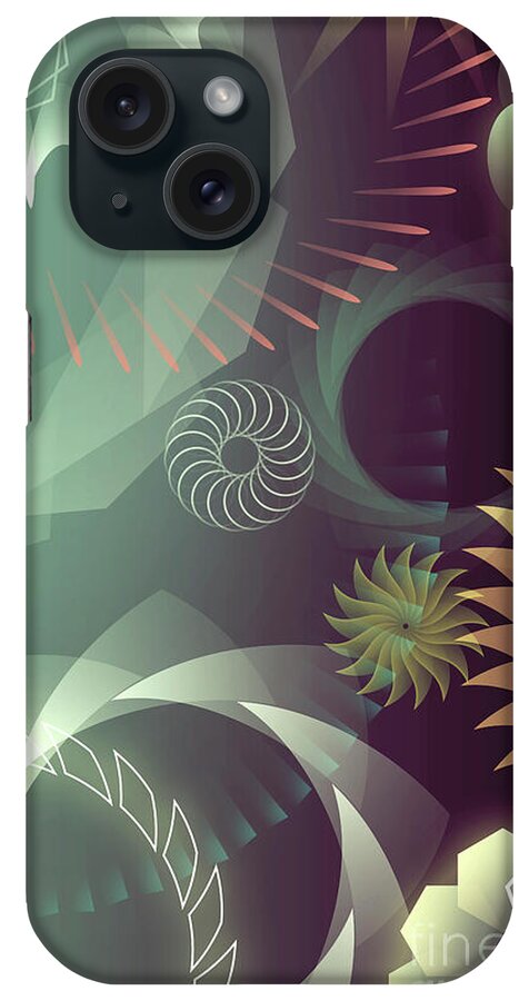 Mind iPhone Case featuring the digital art Mind Trips - Grey Day by Peter Awax