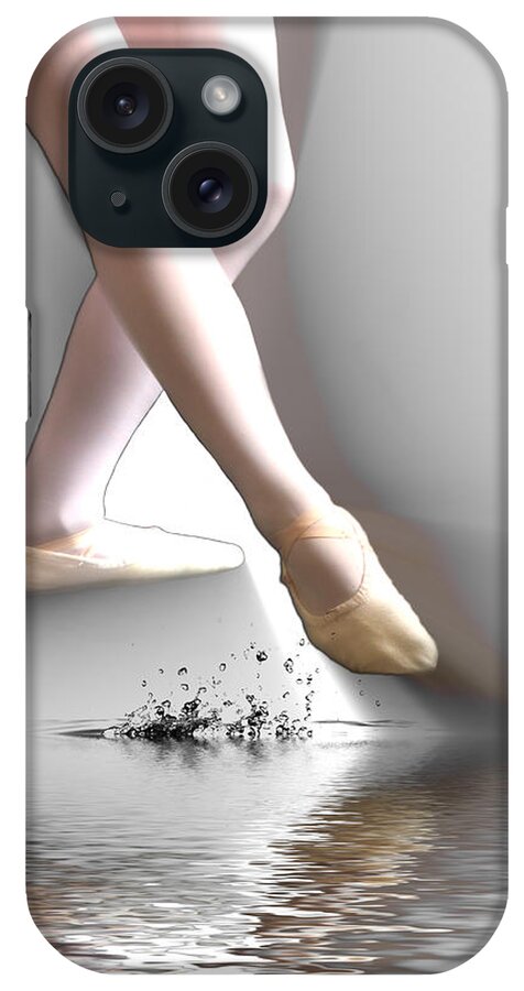 Digital Art iPhone Case featuring the digital art Minimalist ballet by Angel Jesus De la Fuente