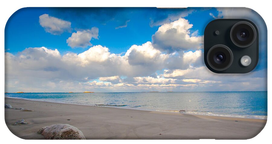 New England Beach iPhone Case featuring the photograph Minot Beach in Scituate Massachusetts by Brian MacLean