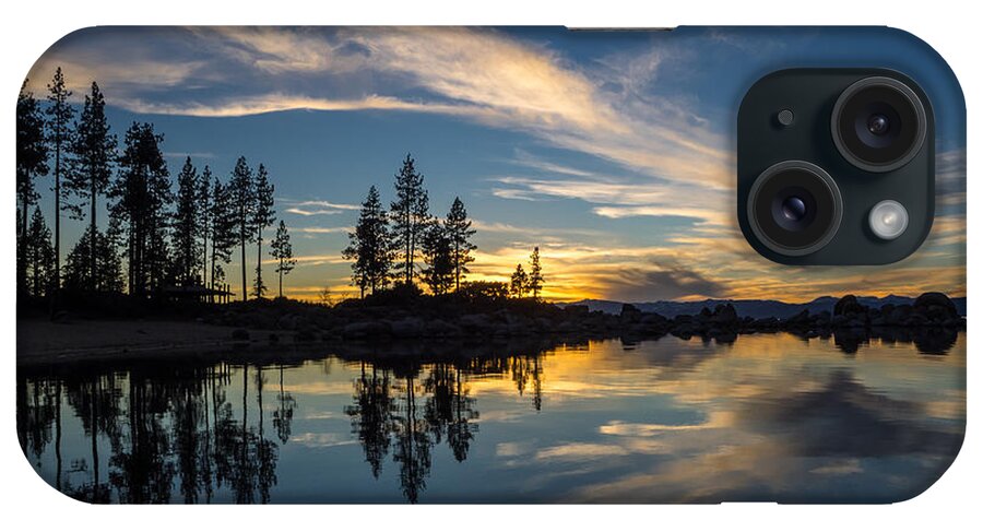 Usa iPhone Case featuring the photograph Mirror sunset by Martin Gollery