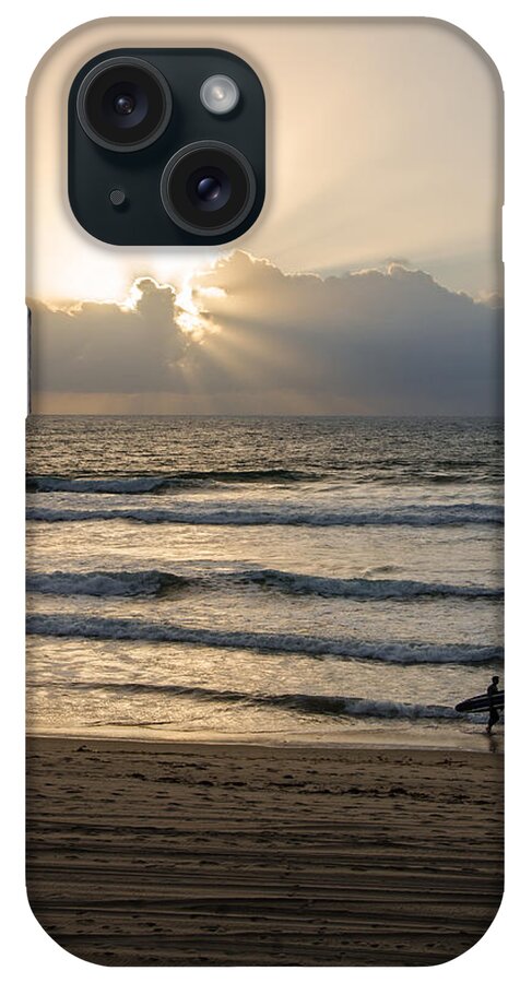 Mission Beach Surfer iPhone Case featuring the photograph Mission Beach Surfer by Susan McMenamin