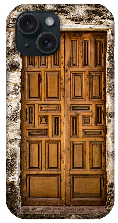 San Antonio iPhone Case featuring the photograph Mission Concepcion Door #3 by Stephen Stookey