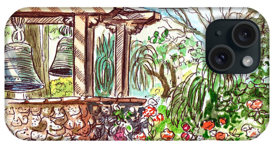 Garden iPhone Case featuring the painting Mission Garden San Louis Obispo by Irina Sztukowski