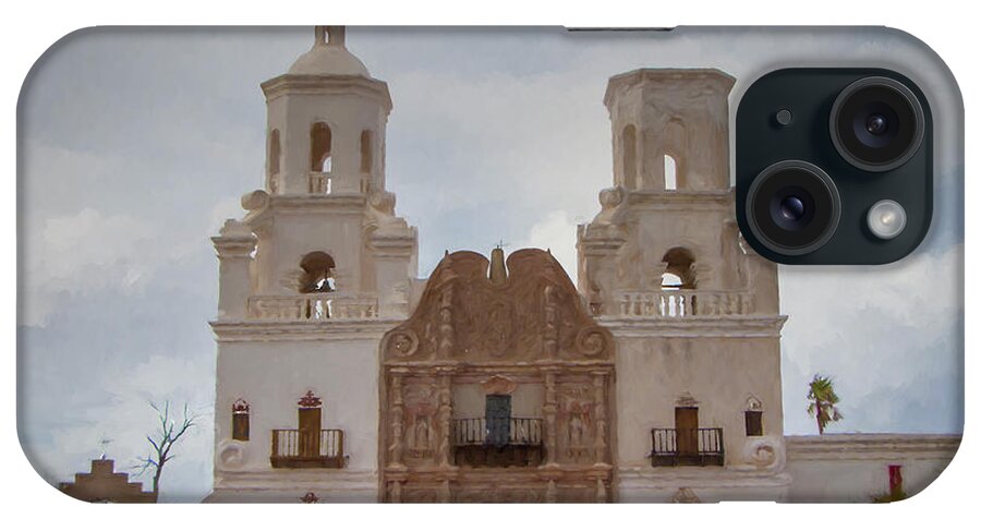 America iPhone Case featuring the photograph Mission San Xavier del Bac by Teresa Wilson