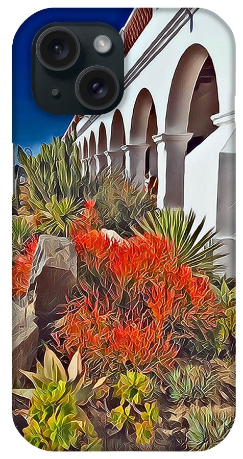 Mission iPhone Case featuring the photograph Mission San Luis Rey Garden by Karyn Robinson