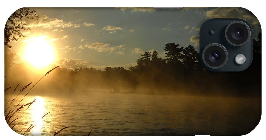 Mississippi River iPhone Case featuring the photograph Mississippi River Sunrise Fog by Kent Lorentzen