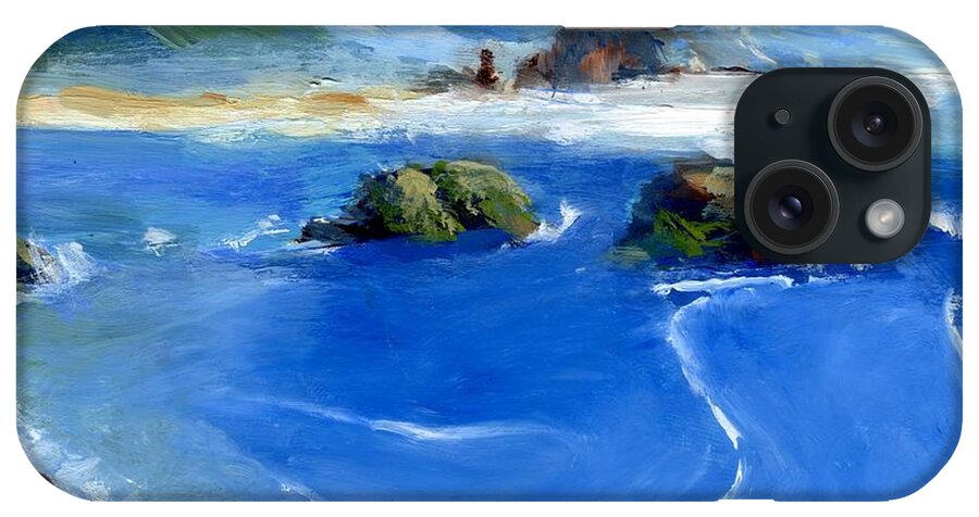 Ocean iPhone Case featuring the painting Misty Bodega Bay by Randy Sprout