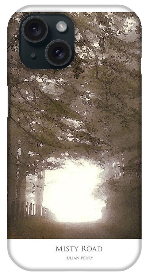 Mist iPhone Case featuring the digital art Misty Road by Julian Perry