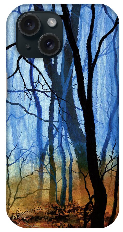 Misty Woods iPhone Case featuring the painting Misty Woods - 3 by Hanne Lore Koehler