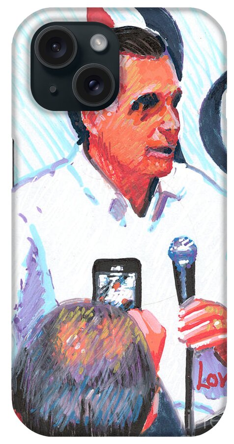 Mitt iPhone Case featuring the painting Mitt Romney by Candace Lovely