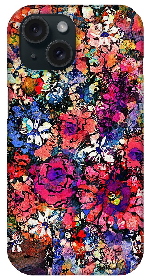 Natalie Holland Art iPhone Case featuring the painting Mixed Flowers by Natalie Holland
