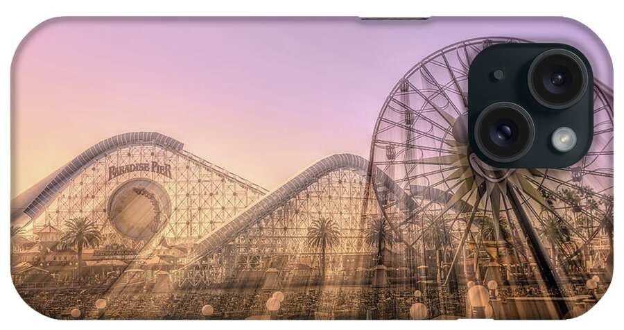 California iPhone Case featuring the photograph Mixed Media View of Adventure Park Disneyland California by Chuck Kuhn