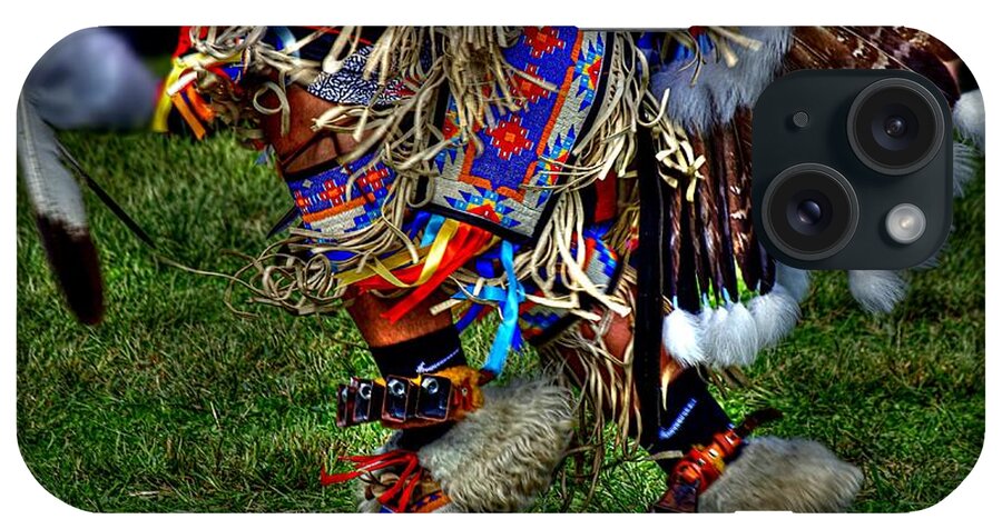 Moccasins And Feathers iPhone Case featuring the photograph Mocassins in Dance by Karen McKenzie McAdoo