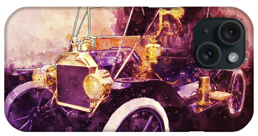 1912 iPhone Case featuring the photograph Model-T Commercial Roadster by Chas Sinklier