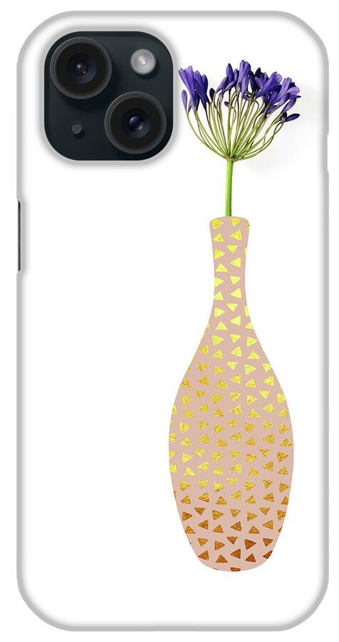 Modern iPhone Case featuring the painting Modern Home III a fresh take on floral art by Tina Lavoie