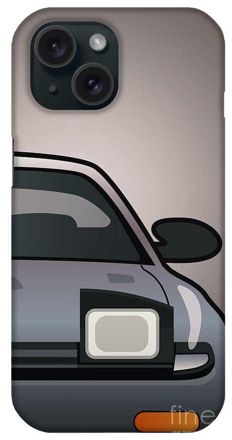 Car iPhone Case featuring the digital art Modern Japanese Icons Series Toyota Celica GT-Four All-Trac Turbo ST185 Split by Tom Mayer II Monkey Crisis On Mars