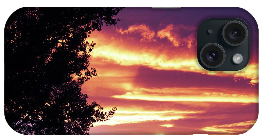 Sunset iPhone Case featuring the digital art Mohave Sunset by J Marielle
