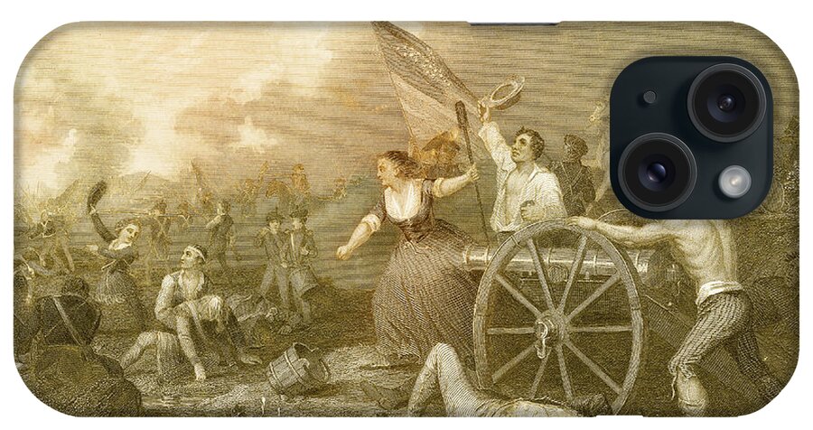 America iPhone Case featuring the photograph Molly Pitcher At The Battle Of Monmouth by Photo Researchers