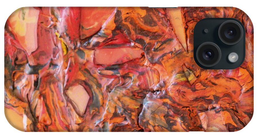  iPhone Case featuring the painting Molten by Laurette Escobar
