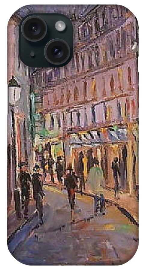 Paris iPhone Case featuring the painting Monmartre by Walter Casaravilla