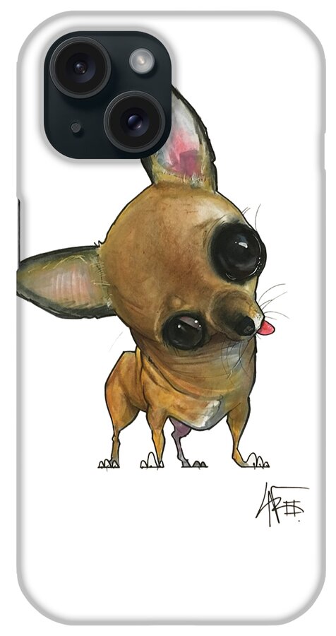 Pet Portrait iPhone Case featuring the drawing Monroe 7-1470 by John LaFree